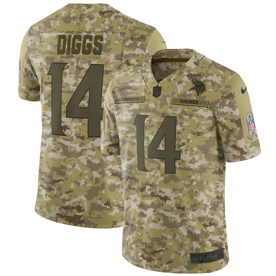 Men Minnesota Vikings #14 Diggs Nike Camo Salute to Service Retired Player Limited NFL Jerseys->pittsburgh steelers->NFL Jersey
